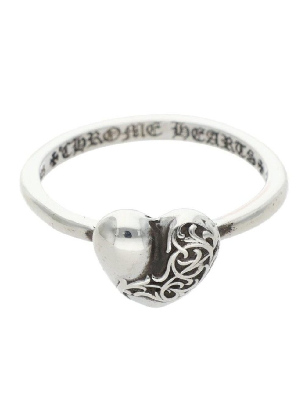 Chrome Hearts Bubblgm Heart Bubble Gum Silver Ring